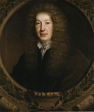 John Dryden by John Michael Wright, 1668 (detail), National Portrait Gallery, London.JPG